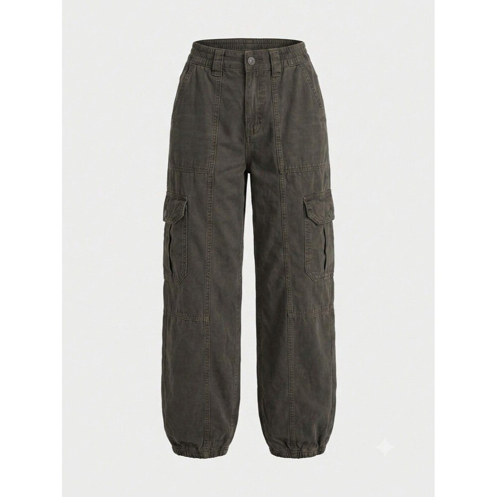 Aรฉropostale Dark Olive Cargo Pants Womens XS Y2K Gorpcore Hiking Canvas Cotton